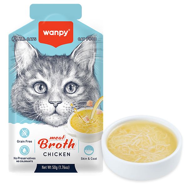 Вологий корм Wanpy Китай для котів суп з куркою