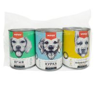 Влажный корм Wanpy Китай 2+1 Набор кусочки+паштет консервы для собак