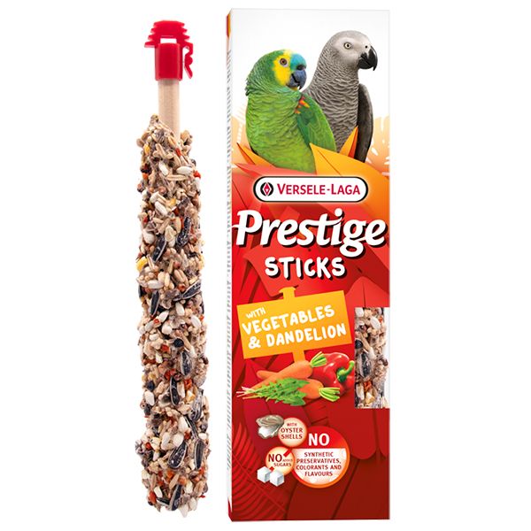 Ласощі Versele-Laga Бельгія Prestige Sticks Parrots Vegetables & Dandelion для середніх і великих папуг з овочами та кульбабою