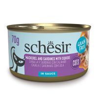 Влажный корм Schesir Италия Sardines натуральные беззерновые консервы для кошек макрель с сардиной в соусе