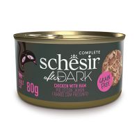 Влажный корм Schesir Италия After Dark натуральные консервы для кошек курица с ветчиной в бульоне