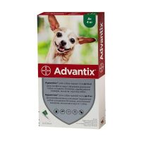 Капли Advantix Bayer Германия для профилактики и лечения поражений клещами и блохами собак весом до 4 кг