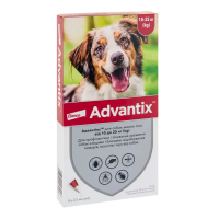 Капли Advantix Bayer Германия для профилактики и лечения поражений клещами и блохами собак весом 10-25 кг