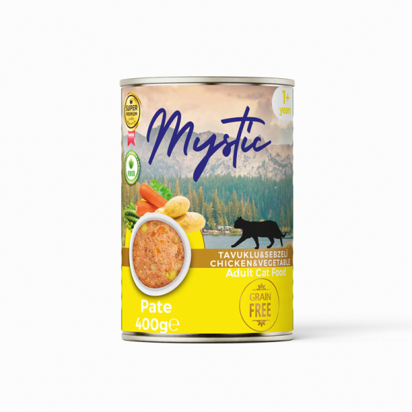 Вологий корм Mystic Туреччина для дорослих котів паштет з куркою та гарніром