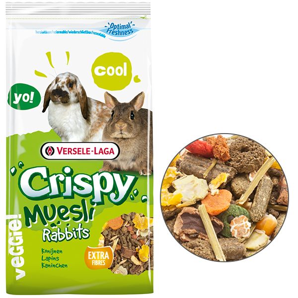 Корм Versele-Laga Бельгія Crispy Muesli Rabbits Cuni зернова суміш для карликових кроликів