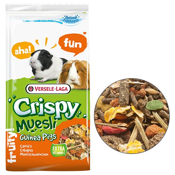 Корм Versele-Laga Бельгія Crispy Muesli Guinea Pigs зернова суміш для морських свинок з вітаміном C
