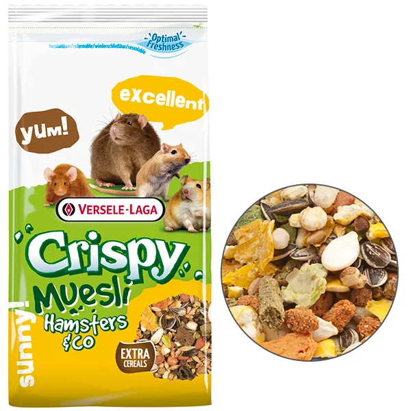 Корм Versele-Laga Бельгія Crispy Muesli Hamster зернова суміш для хомяків, щурів, мишей та піщанок