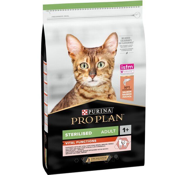 Сухой корм Pro Plan Purina Франция Sterilised для стерилизованных кошек с лососем
