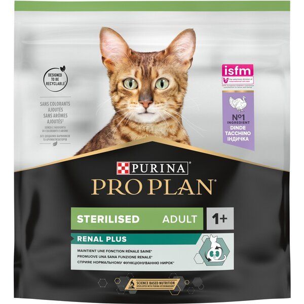 Сухой корм Pro Plan Purina Франция Sterilised для стерилизованных кошек с индейкой
