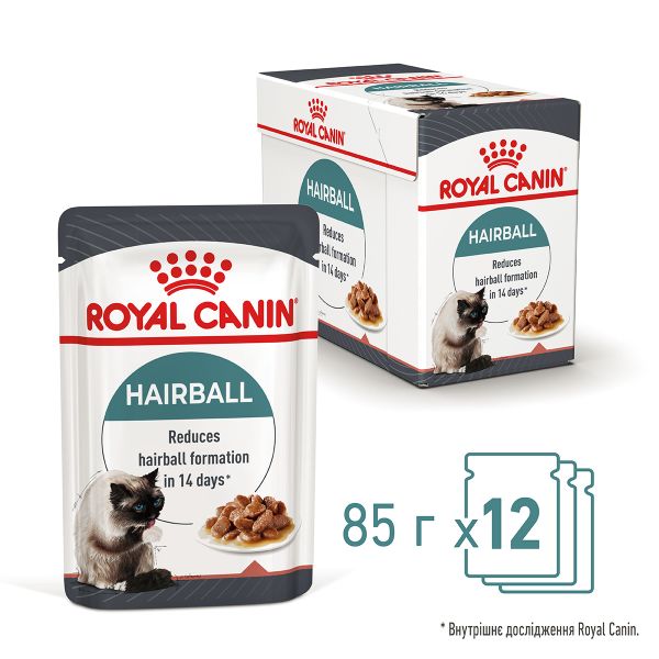 Влажный корм Royal Canin Польша Hairball Care для кошек для вывода шерсти в соусе