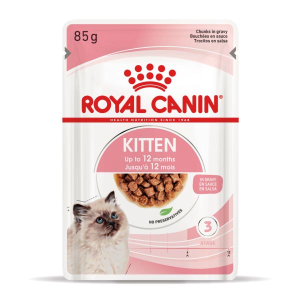 Вологий корм Royal Canin Польща Kitten для кошенят до 12 місяців в соусі