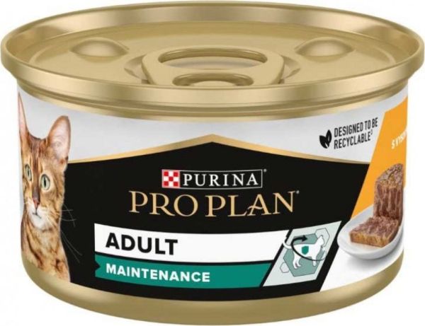 Вологий корм Pro Plan Purina Франція Meintenance для котів шматочочки у паштеті з куркою