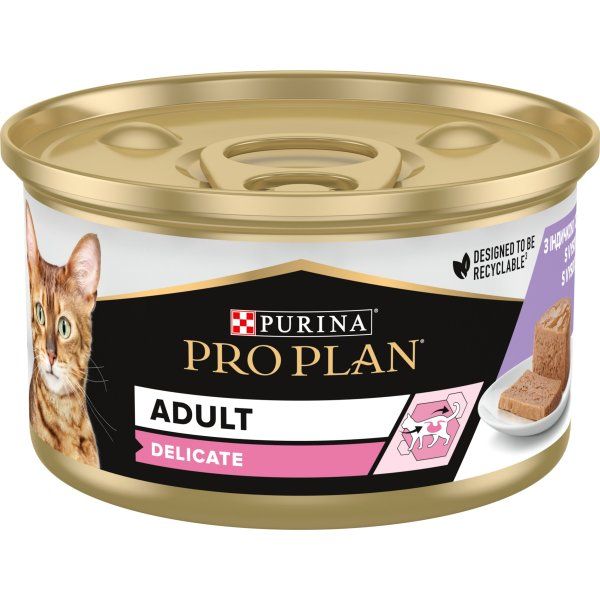 Вологий корм Pro Plan Purina Франція Delicate для котів з чутливим травленням з індичкою
