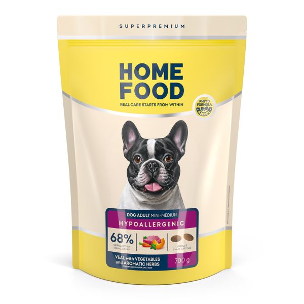 Сухий корм Home Food Україна гіпоалергенний для собак малих та середніх порід з телятиною та овочами