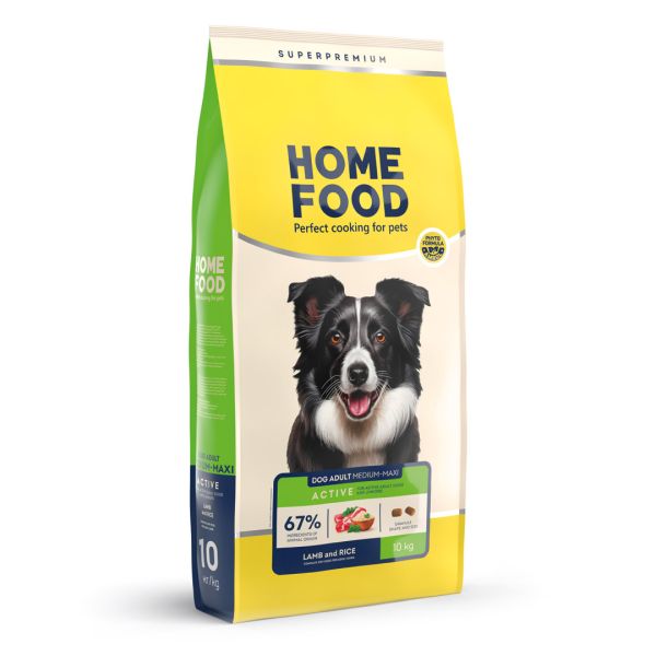 Сухой корм Home Food Украина для активных собак и юниоров средних и крупных пород с ягненком и рисом