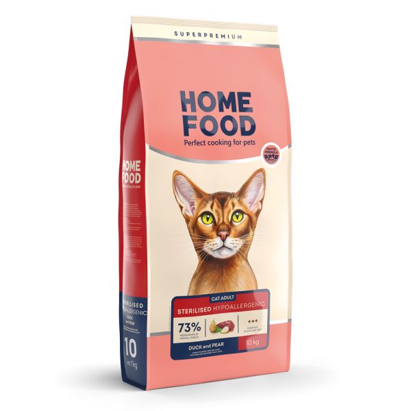 Сухой корм Home Food Украина беззерновой гипоаллергенный для кошек с уткой и грушей