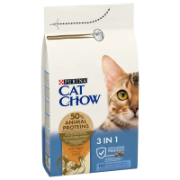 Сухой корм Cat Chow Венгрия 3 в 1 для кошек с индейкой