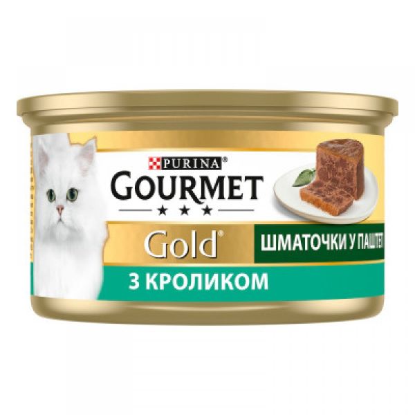 Вологий корм Gourmet Угорщина для котів шматочки у паштеті з кроликом