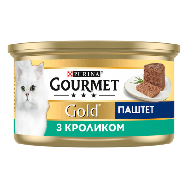 Вологий корм Gourmet Угорщина для котів паштет з кроликом