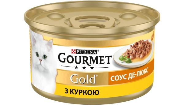 Вологий корм Gourmet Угорщина для котів соус-де-люкс з куркою