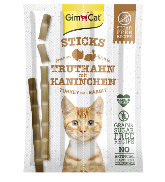 Ласощі GimCat Німеччина для котів індичка та кролик