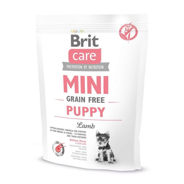Сухий корм Brit Чехія Care Grain Free Mini Puppy Lamb для цуценят та молодих собак малих порід з ягням