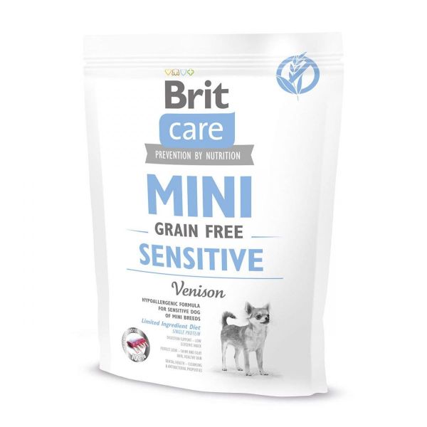 Сухий корм Brit Чехія Care Grain Free Mini Sensitive для собак малих порід з чутливим травленням з олениною