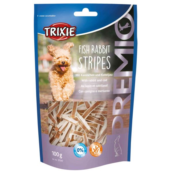 Ласощі Trixie Німеччина для собак "PREMIO Fish Rabbit Stripes" з рибою та кроликом
