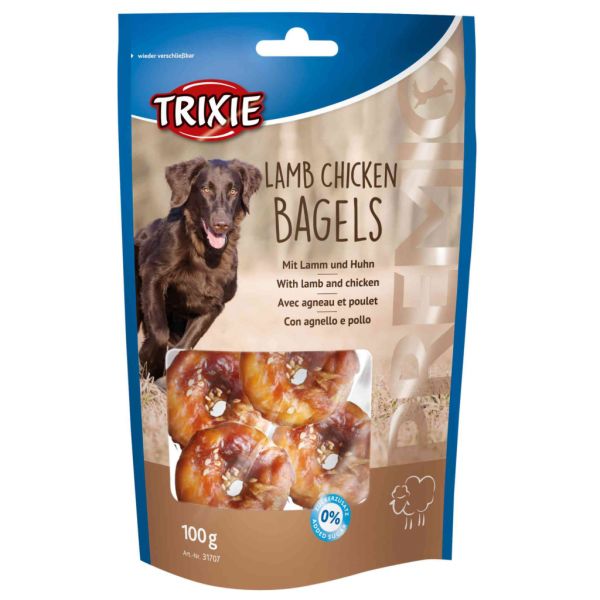 Ласощі Trixie Німеччина для собак "PREMIO Lamb Chicken Bagles" кільця ягня та курка