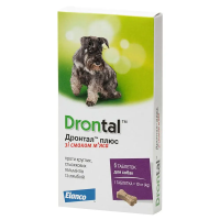 Противоразитарные таблетки Drontal Plus Bayer Германия для лечения и профилактики глистов для собак со вкусом мяса