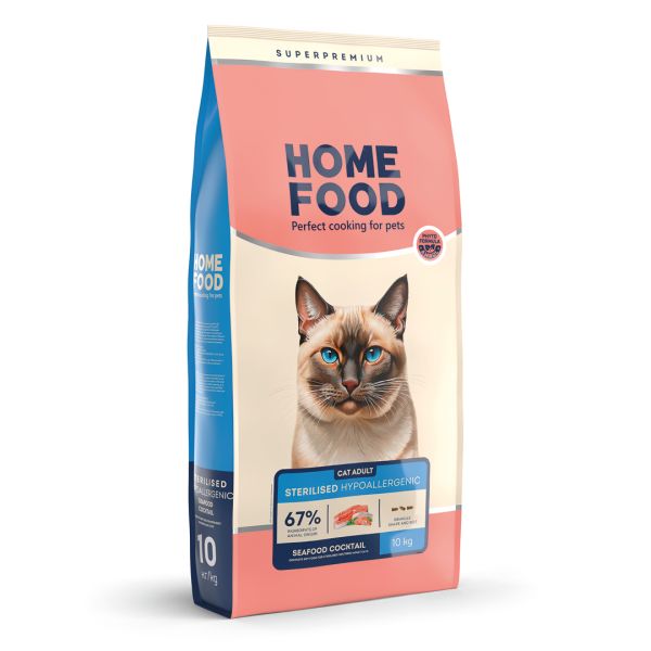 Сухой корм Home Food Украина гипоаллергенен для кошек "Морской коктейль"