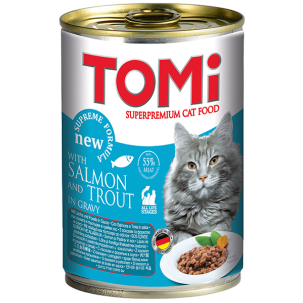 Влажный корм Tomi Германия для кошек с лососем и форелью