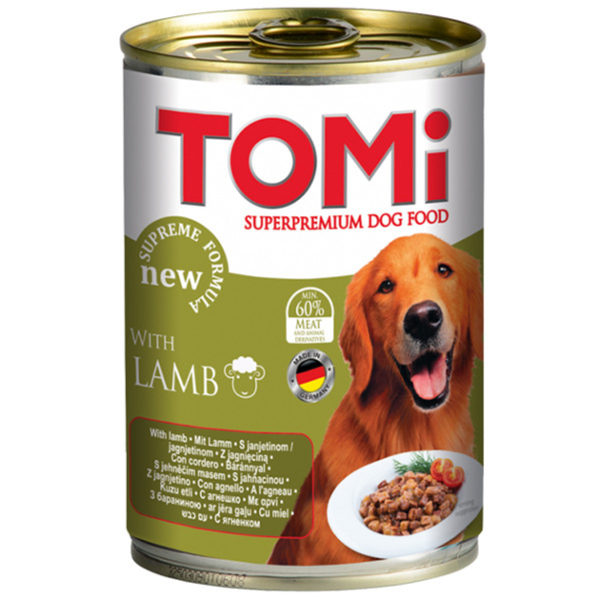 Вологий корм Tomi Німеччина для собак з ягням