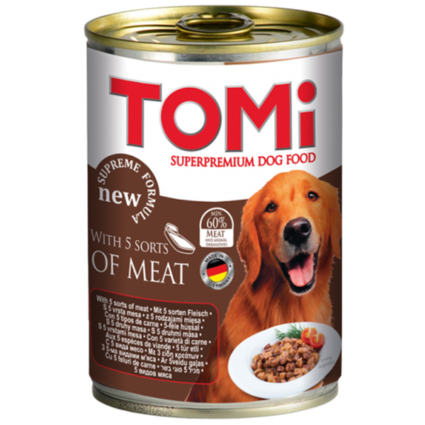 Влажный корм Tomi Германия для собак 5 видов мяса