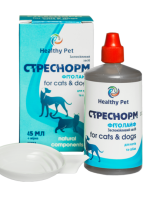 Healthy Pet Украина Healthy Pet Украина "Стреснорм" успокаивающее средство для кошек и собак, суспензия + мерная ложка, 45 мл