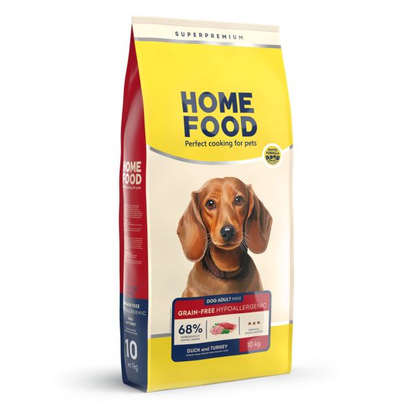 Сухой корм Home Food Украина беззерновой гипоаллергенный для собак малых пород с уткой и индейкой