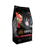 Сухой корм Savory Чехия для собак малых пород со свежим ягненком и индейкой