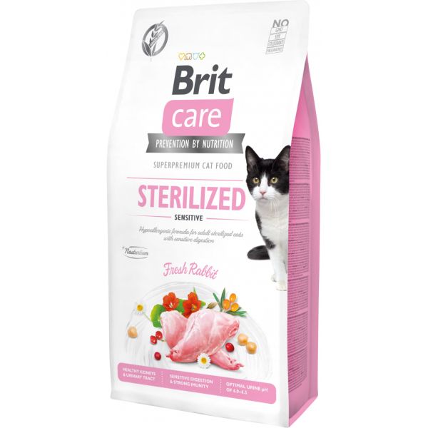 Сухий корм Care Brit Grain Free Sterilized Sensitive для стерилізованих котів з чутливим травленням з кроликом