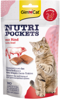Лакомство GimCat Германия для кошек крекеры говядина с начинкой с мальтом