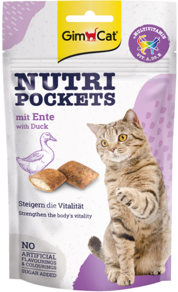 Ласощі GimCat Німеччина для котів качка та мультивітамін