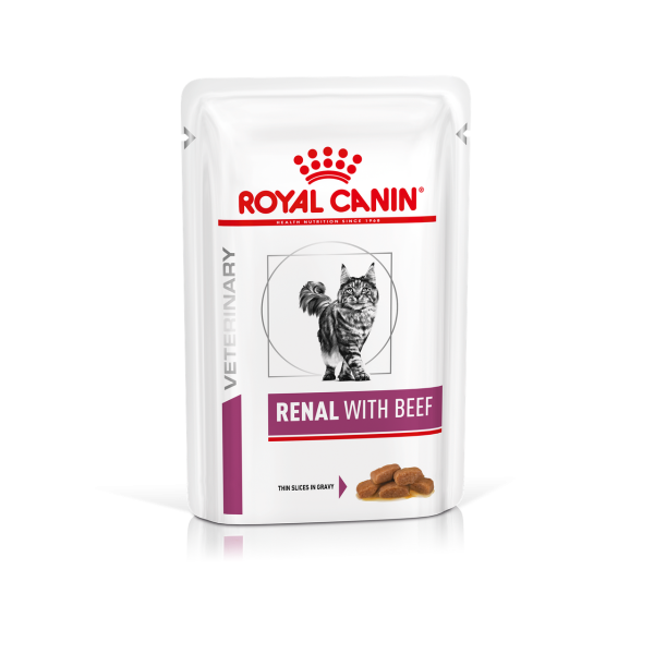 Влажный корм Royal Canin Польша Renal with Beef, пауч для кошек при болезнях почек