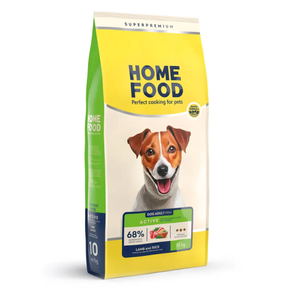 Сухой корм Home Food Украина для активных собак и юниоров малых пород с ягненком и рисом