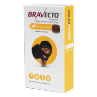 Противоразитарные таблетки Bravecto Австрия от блох и клещей для собак 2-4,5 кг, 112,5мг