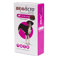 Противоразитарные таблетки Bravecto Австрия от блох и клещей для собак 40-56 кг, 1400мг