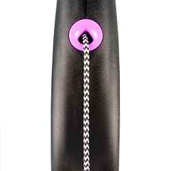 Flexi Германия Поводок-рулетка Black Design, трос, розовый
