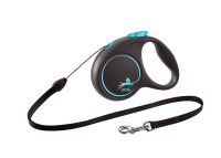 Flexi Германия Поводок-рулетка Black Design, трос, голубой