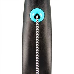 Flexi Германия Поводок-рулетка Black Design, трос, голубой