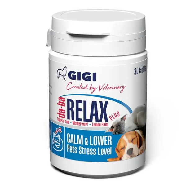 GiGi Латвія Da-Ba Relax Plus вітаміни з заспокійливою дією для собак та котів