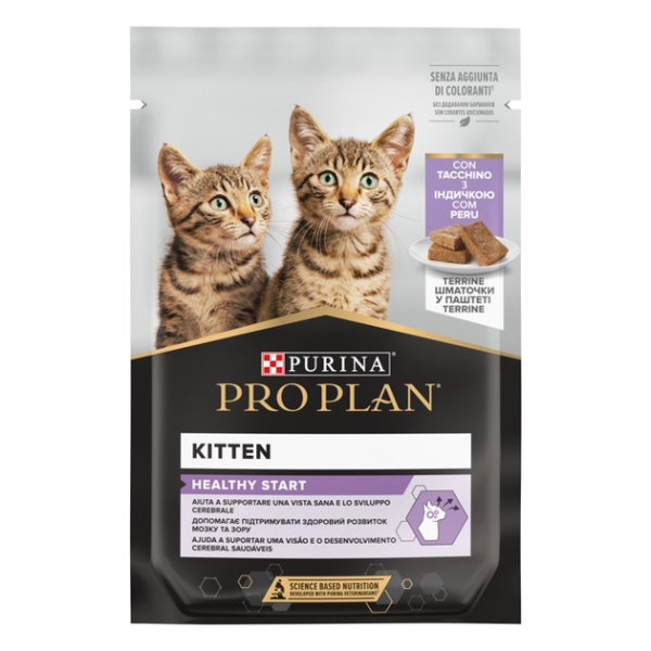 Влажный корм Pro Plan Purina Франция паштет для кошек Юниор с индейкой
