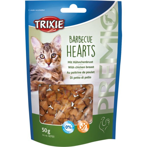 Ласощі Trixie Німеччина для котів Premio Barbecue Hearts курка